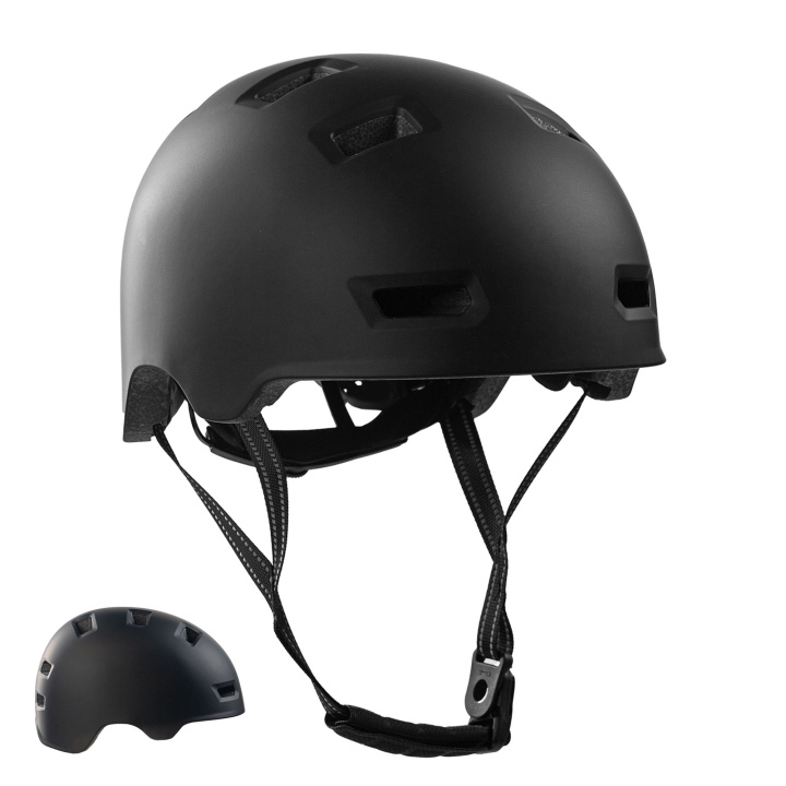 Crazy Safety All Black helm - Zwart - M (54-57cm) in de groep SPORT, VRIJE TIJD & HOBBY / Sportuitrusting / Fietsaccessoires / Helmen bij TP E-commerce Nordic AB (C98028)