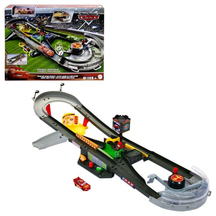 Cars Disney Cars - Zuiger Cup Action Speedway Speelset (HPD81) in de groep SPEELGOED, KINDER- & BABYPRODUCTEN / Speelgoed / Autobanen bij TP E-commerce Nordic AB (C98231)