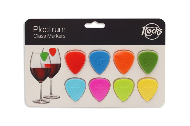 Winkee Drankmarkeerders - Plectrum Glasmarkeerders - Set van 8 in de groep SPORT, VRIJE TIJD & HOBBY / Leuke dingen / Handige spullen bij TP E-commerce Nordic AB (C98920)