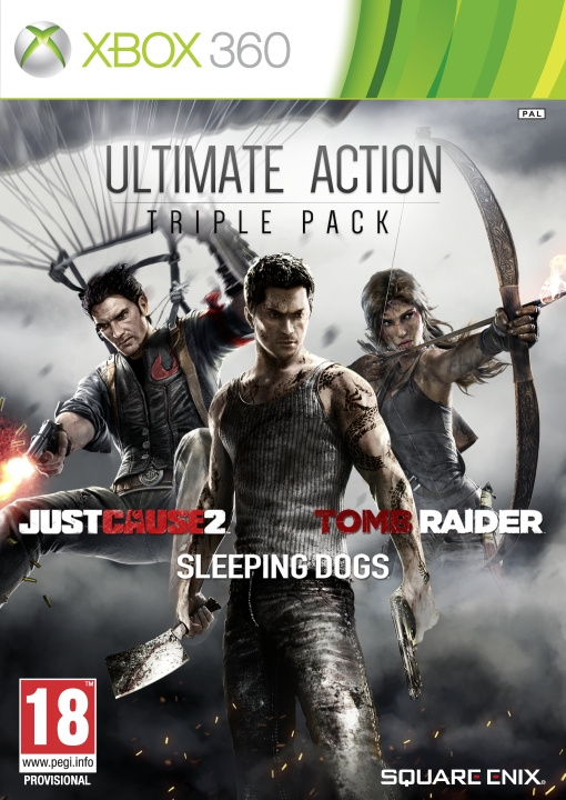 Just Cause 2, Sleeping Dogs & Tomb Raider Bundle (X360) in de groep HOME ELECTRONICS / Spelconsoles en accessoires / Xbox 360 bij TP E-commerce Nordic AB (C99199)