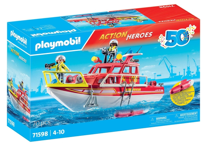 Playmobil 50YR Brandweerreddingsboot (71598) in de groep SPEELGOED, KINDER- & BABYPRODUCTEN / Speelgoed / Speelset bij TP E-commerce Nordic AB (C99278)