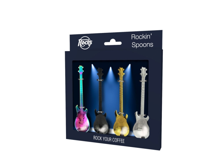 Winkee Rockin\' Gitaar Lepel Set - 4 stuks in de groep HUISHOUDEN & TUIN / Keukengerei / Wijn- & Drankaccessoires bij TP E-commerce Nordic AB (C99460)