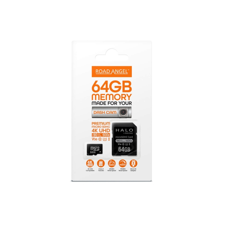 ROAD ANGEL MicroSD-kort 64GB U3 Klass 10 in de groep HOME ELECTRONICS / Opslagmedia / Geheugenkaarten / MicroSD/HC/XC bij TP E-commerce Nordic AB (C99539)