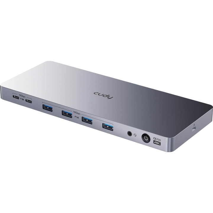 CUDY Dockningsstation CS700 10Gbps USB-C Dual 4K 150W in de groep COMPUTERS & RANDAPPARATUUR / Computeraccessoires / USB-hubs bij TP E-commerce Nordic AB (C99559)