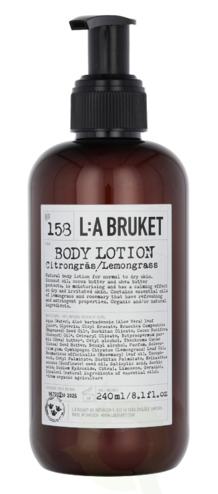 La Bruket L:A Bruket Body Lotion 250 ml No.158 Lemongrass in de groep BEAUTY & HEALTH / Huidsverzorging / Lichaamsverzorging / Body lotion bij TP E-commerce Nordic AB (C99628)