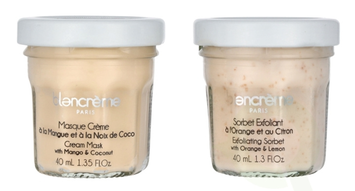 Blancreme Exfoliating Sobet + Cream Mask Duo 80 ml 2x40ml - Mango/Coconut in de groep BEAUTY & HEALTH / Cadeausets / Cadeausets voor haar bij TP E-commerce Nordic AB (C99691)