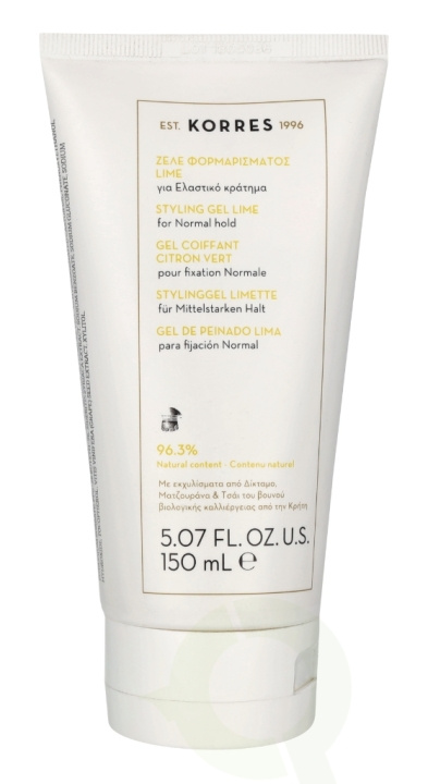 Korres Styling Gel - Lime 150 ml Normal Hold in de groep BEAUTY & HEALTH / Haar & Styling / Hair styling / Gel / Gelspray bij TP E-commerce Nordic AB (C99754)