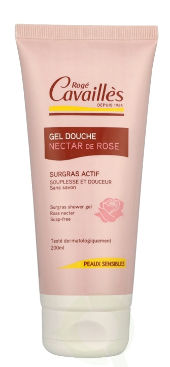 Roge Cavailles Extra-Gentle Surgras Shower Gel Rose Nectar 200 ml in de groep BEAUTY & HEALTH / Huidsverzorging / Lichaamsverzorging / Bad- en douchegels bij TP E-commerce Nordic AB (C99789)