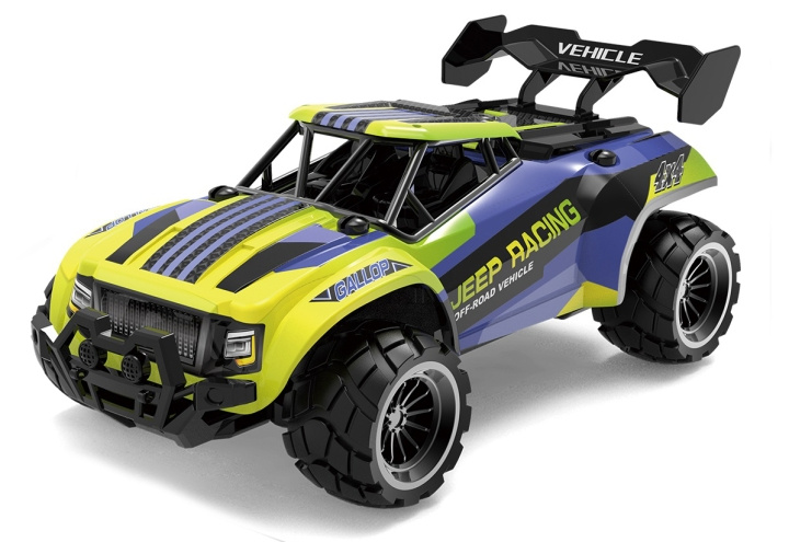 TEC-TOY Jeep Racing - R/C 1:20 2,4G 3,7V Li-ion - Blauw/geel in de groep SPEELGOED, KINDER- & BABYPRODUCTEN / Op afstand bestuurbaar / Afstand bestuurbare auto\'s bij TP E-commerce Nordic AB (D00409)