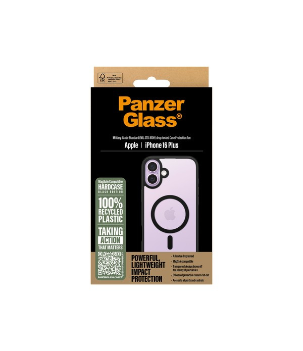 PanzerGlass HardCase MagSafe - iPhone 16 Plus - Zwart in de groep SMARTPHONE & TABLETS / Mobielbescherming / Apple / iPhone 16 bij TP E-commerce Nordic AB (D00515)