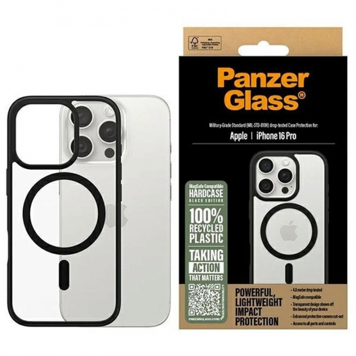 PanzerGlass HardCase MagSafe - iPhone 16 Pro - Zwart in de groep SMARTPHONE & TABLETS / Mobielbescherming / Apple / iPhone 16 bij TP E-commerce Nordic AB (D00516)