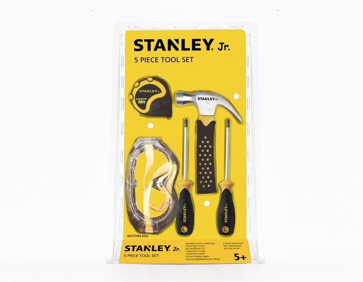 StanleyStanley Jr - Gereedschapsset met 5 onderdelen (ST004-05-SY) in de groep SPEELGOED, KINDER- & BABYPRODUCTEN / Speelgoed / Klein huis en rollenspel bij TP E-commerce Nordic AB (D00538)