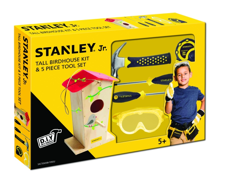 Stanley Jr. - Gereedschapsset met vogelhuisje (STOK008-T05-SY) in de groep SPEELGOED, KINDER- & BABYPRODUCTEN / Speelgoed / Klein huis en rollenspel bij TP E-commerce Nordic AB (D00539)