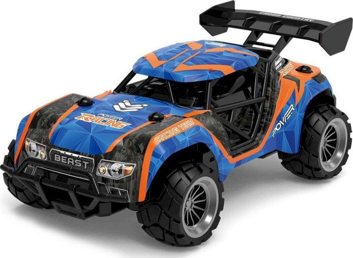 TEC-TOY Speed Racing R/C 1:18 - Blauw/oranje (471412) in de groep SPEELGOED, KINDER- & BABYPRODUCTEN / Op afstand bestuurbaar / Afstand bestuurbare auto\'s bij TP E-commerce Nordic AB (D00621)