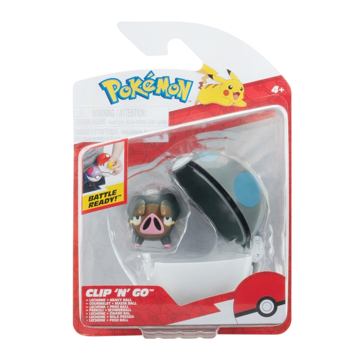 Pokémon Clip N Go Lechonk Met Zware Bal (PKW3633) in de groep SPEELGOED, KINDER- & BABYPRODUCTEN / Speelgoed / Figuren, Miniaturen & accessoires bij TP E-commerce Nordic AB (D00777)