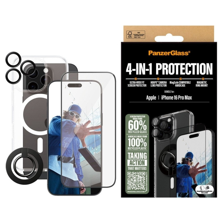 PanzerGlass iPhone 16 Pro Max 6,9\'\' 4-in-1-beschermingsbundel in de groep SMARTPHONE & TABLETS / Mobielbescherming / Apple / iPhone 16 bij TP E-commerce Nordic AB (D00925)