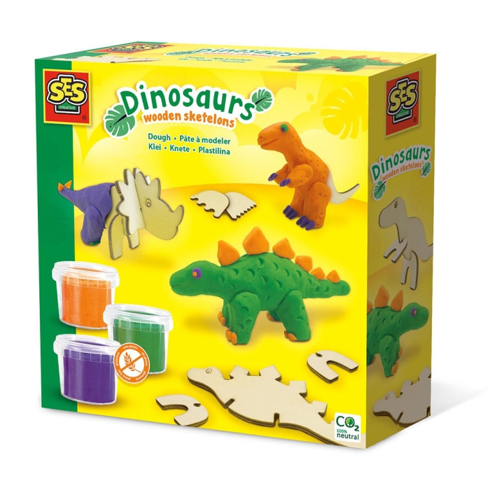 SES Creative Deeg - Dinosaurussen houten skeletten - (S00418) in de groep SPEELGOED, KINDER- & BABYPRODUCTEN / Speelgoed / Speelklei, speelzand en accessoires bij TP E-commerce Nordic AB (D00978)