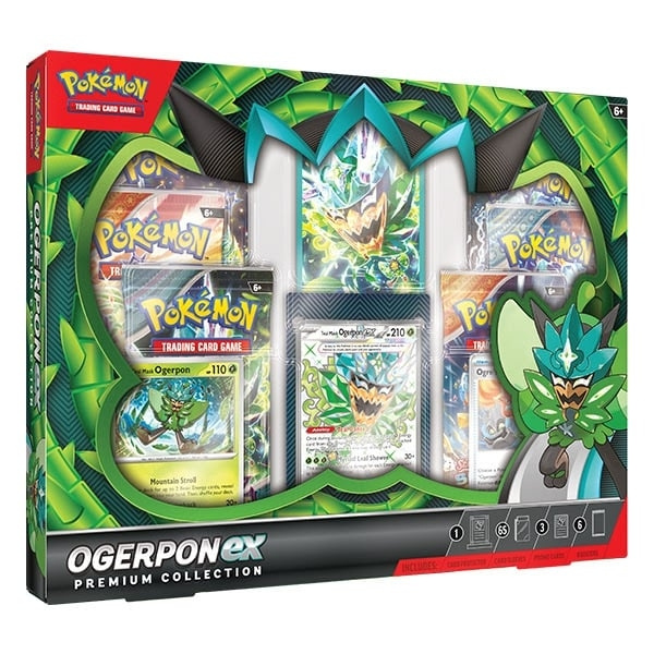 Pokémon Ogerpon ex Premium Collectie (POK85882) in de groep SPEELGOED, KINDER- & BABYPRODUCTEN / Spelletje / Kaartspel bij TP E-commerce Nordic AB (D01018)