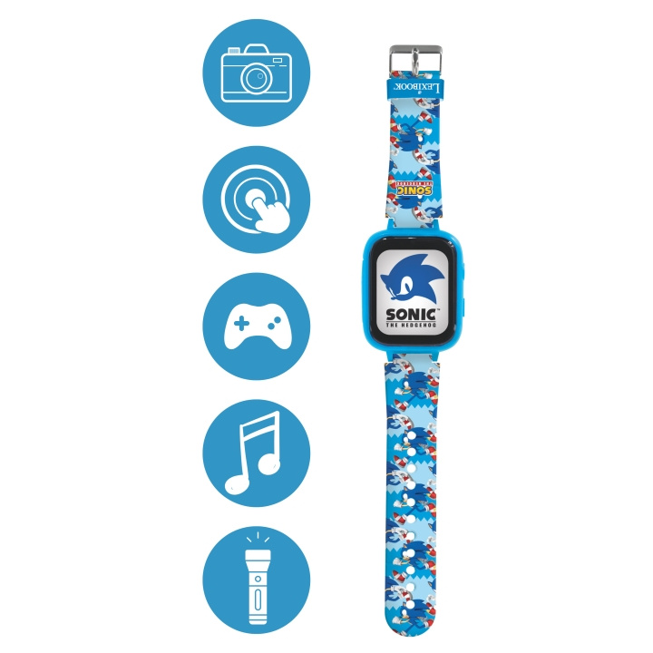 Lexibook Sonic Kids Smartwatch inclusief 8GB geheugenkaart (DMW070SN) in de groep SPORT, VRIJE TIJD & HOBBY / Smartwatch & Activiteitsmeters / Smartwatch voor kinderen bij TP E-commerce Nordic AB (D01107)