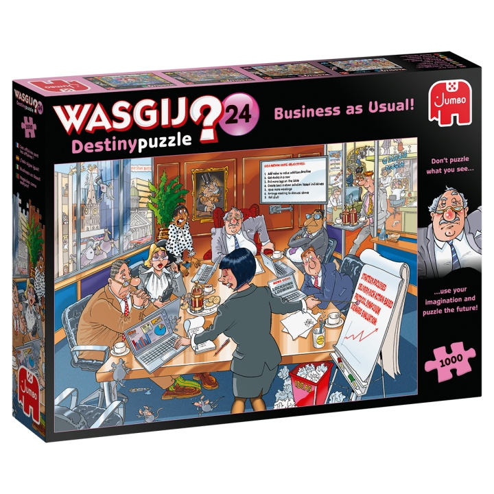 Wasgij Destiny #24, Business As Usual! 1000 stukjes (JUM5013) in de groep SPORT, VRIJE TIJD & HOBBY / Hobby / Puzzel bij TP E-commerce Nordic AB (D01462)