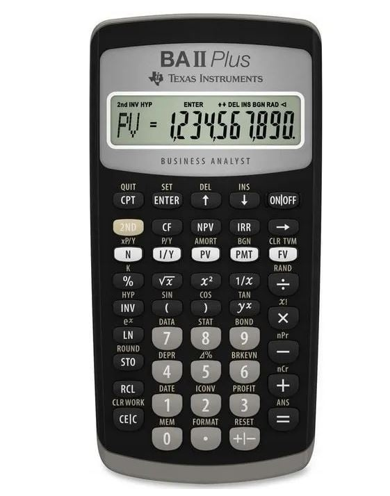 Texas Instruments BAll Plus Financiële rekenmachine in de groep HUISHOUDEN & TUIN / Kantoormateriaal / Overige bij TP E-commerce Nordic AB (D01491)