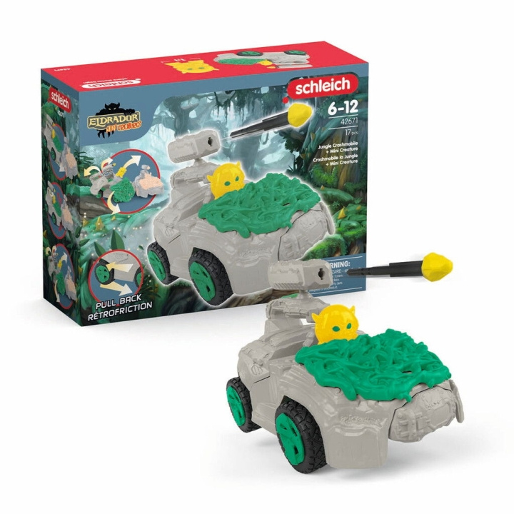 Schleich Eldrador - Jungle Crashmobiel met Mini Creature (42671) in de groep SPEELGOED, KINDER- & BABYPRODUCTEN / Speelgoed / Speelgoedauto\'s bij TP E-commerce Nordic AB (D01504)