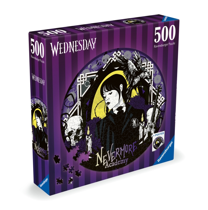 Ravensburger Puzzel Woensdag Nevermore 500p (10217573) in de groep SPORT, VRIJE TIJD & HOBBY / Hobby / Puzzel bij TP E-commerce Nordic AB (D01528)