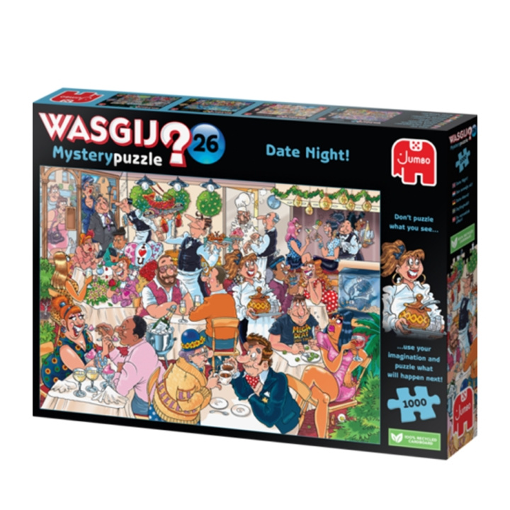 Wasgij Mystery #26, Date Night! 1000 stukjes (JUM01853) in de groep SPORT, VRIJE TIJD & HOBBY / Hobby / Puzzel bij TP E-commerce Nordic AB (D01537)