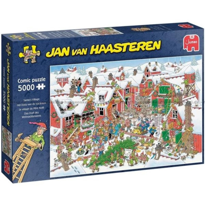 Jan van Haasteren Kerstmannen dorp (5000 stukjes) (JUM0076) in de groep SPORT, VRIJE TIJD & HOBBY / Hobby / Puzzel bij TP E-commerce Nordic AB (D01565)