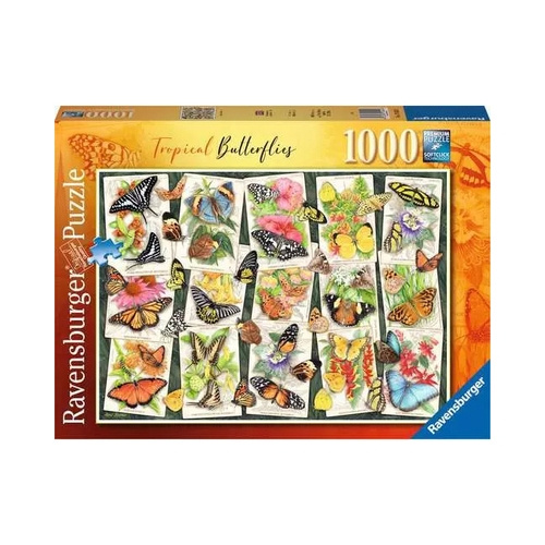 Ravensburger Puzzel - Tropische vlinder 1000p (12001084) in de groep SPORT, VRIJE TIJD & HOBBY / Hobby / Puzzel bij TP E-commerce Nordic AB (D01766)