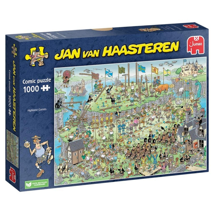 Jan van Haasteren Highland Games (1000 stukjes) (JUM0069) in de groep SPORT, VRIJE TIJD & HOBBY / Hobby / Puzzel bij TP E-commerce Nordic AB (D01924)