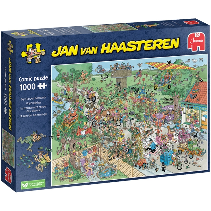 Jan van Haasteren Big Garden Birdwatch (1000 stuks) (JUM00340) in de groep SPORT, VRIJE TIJD & HOBBY / Hobby / Puzzel bij TP E-commerce Nordic AB (D02049)