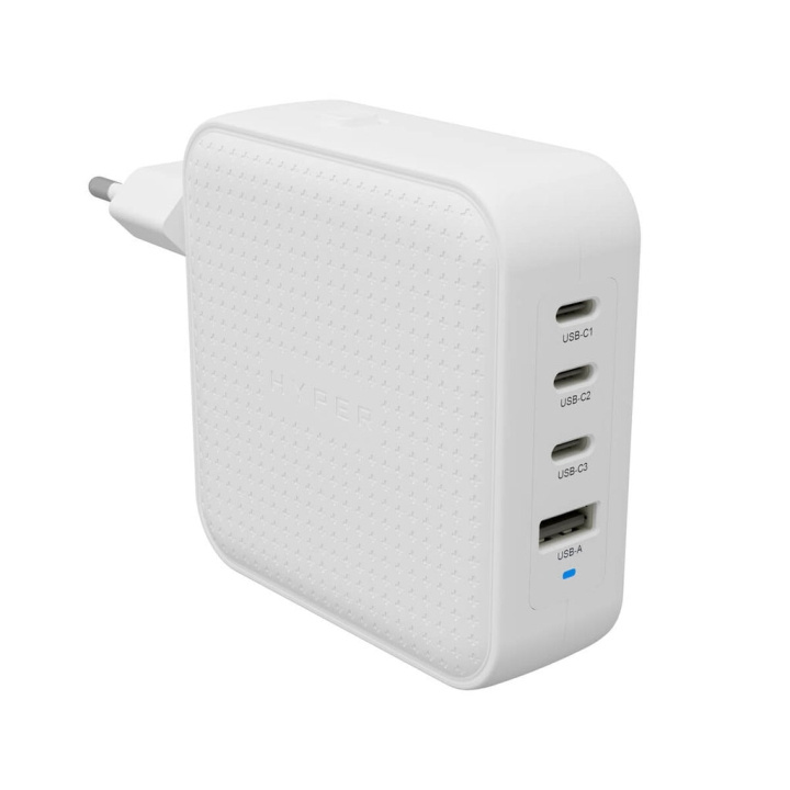 Targus Hyper - HyperJuice 100W USB-C GaN Reislader (3C+1A) - Wit in de groep SMARTPHONE & TABLETS / Opladers & Kabels / Wandoplader / Wandoplader Type C bij TP E-commerce Nordic AB (D02059)