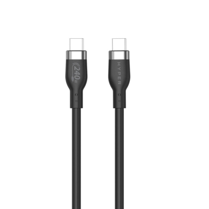 Targus Hyper - 1M Silicone 240W USB-C Oplaadkabel - Zwart in de groep COMPUTERS & RANDAPPARATUUR / Computerkabels / USB / USB-C bij TP E-commerce Nordic AB (D02060)