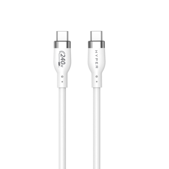 Targus Hyper - 1M Silicone 240W USB-C Oplaadkabel - Wit in de groep COMPUTERS & RANDAPPARATUUR / Computerkabels / USB / USB-C bij TP E-commerce Nordic AB (D02061)