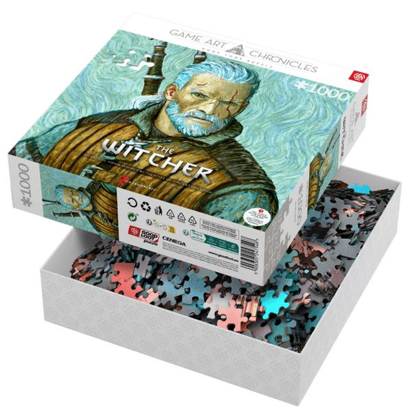 Good Loot Game Art Chronicles puzzel: The Witcher Geralt & Vincent van Gogh (1000 stukjes) in de groep SPORT, VRIJE TIJD & HOBBY / Hobby / Puzzel bij TP E-commerce Nordic AB (D02187)