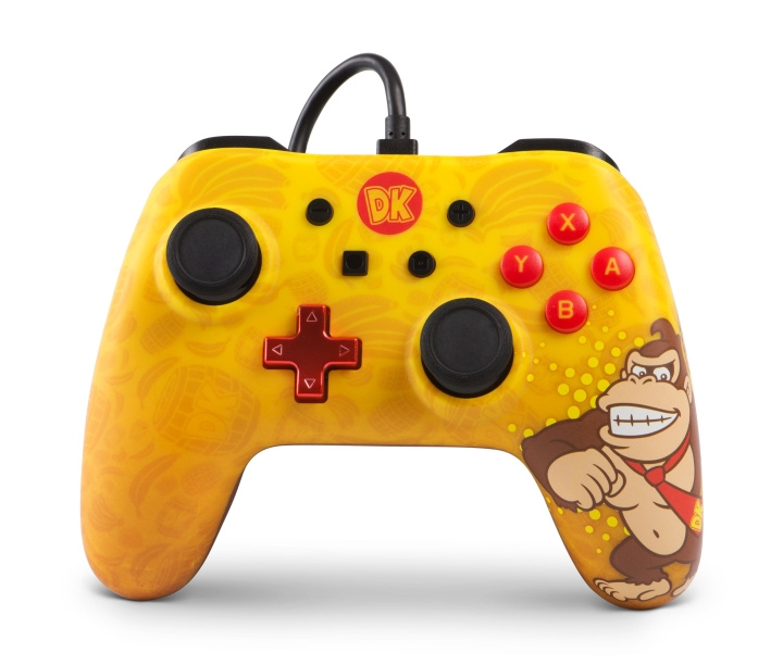 PowerA Bedrade controller - Donkey Kong / Nintendo Switch in de groep HOME ELECTRONICS / Spelconsoles en accessoires / Nintendo Switch / Accessoires bij TP E-commerce Nordic AB (D02226)