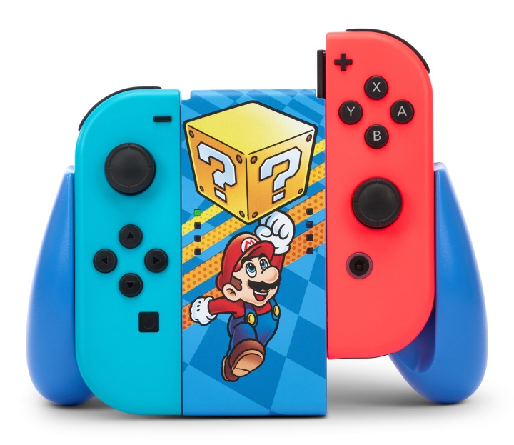 PowerA JOY-CON Comfort Grip - Mysterie Blok Mario /Nintendo Switch in de groep HOME ELECTRONICS / Spelconsoles en accessoires / Nintendo Switch / Accessoires bij TP E-commerce Nordic AB (D02240)