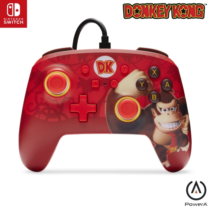 PowerA Verbeterde bedrade controller - Donkey Kong Flex (Nintendo Switch) in de groep HOME ELECTRONICS / Spelconsoles en accessoires / Nintendo Switch / Accessoires bij TP E-commerce Nordic AB (D02260)