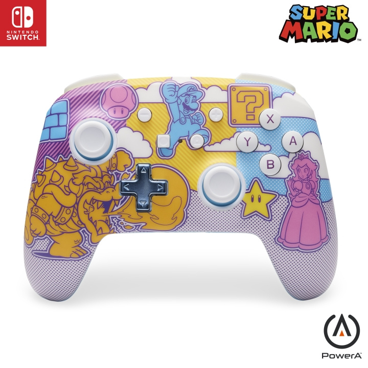 PowerA Verbeterde draadloze controller - Paddenstoelenrijk Pop Art (Nintendo Switch) in de groep HOME ELECTRONICS / Spelconsoles en accessoires / Nintendo Switch / Accessoires bij TP E-commerce Nordic AB (D02262)