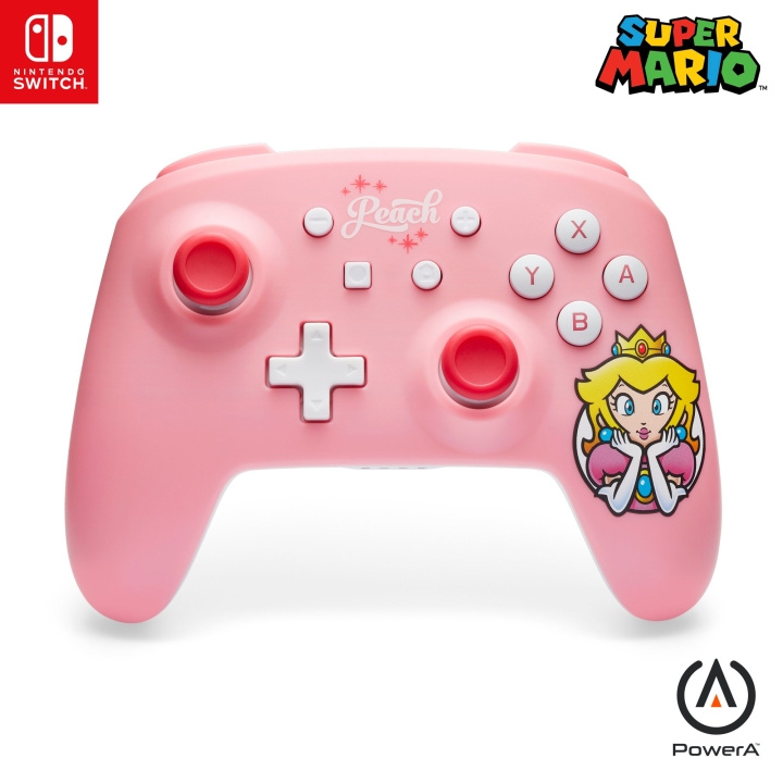 PowerA Draadloze controller - Princess Peach Roze (Nintendo Switch) in de groep HOME ELECTRONICS / Spelconsoles en accessoires / Nintendo Switch / Accessoires bij TP E-commerce Nordic AB (D02285)