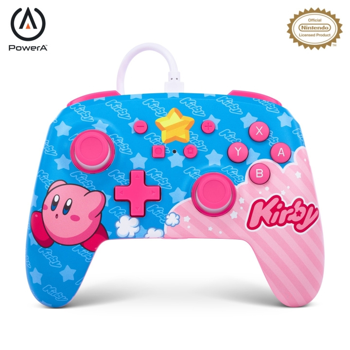 PowerA NSW ENH Bedrade Controller - Kirby /Nintendo Switch in de groep HOME ELECTRONICS / Spelconsoles en accessoires / Nintendo Switch / Accessoires bij TP E-commerce Nordic AB (D02327)