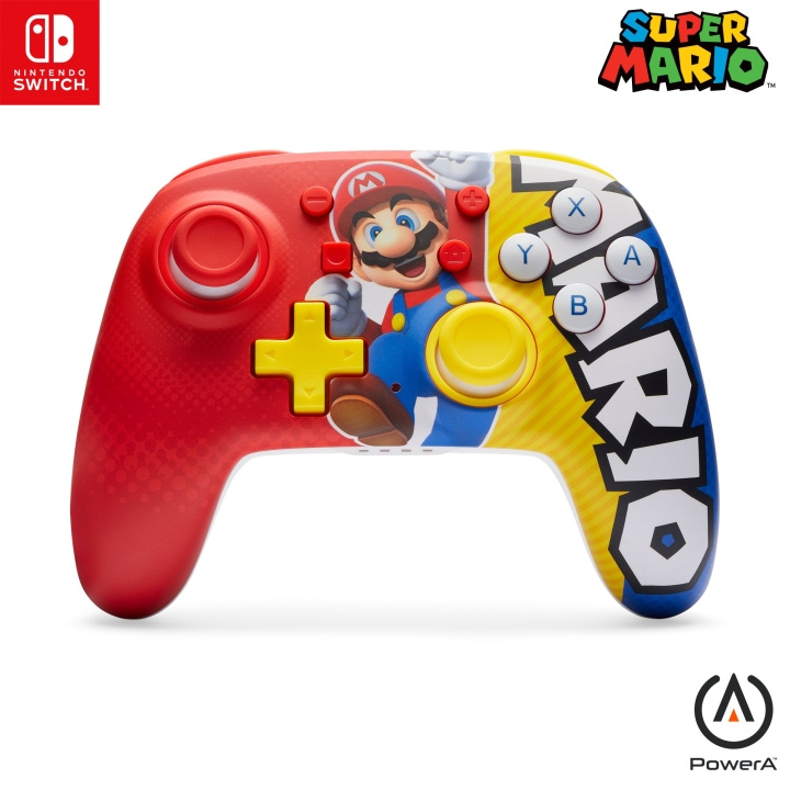 PowerA Nano Verbeterde Draadloze Controller - Mario Victory (Nintendo Switch) in de groep HOME ELECTRONICS / Spelconsoles en accessoires / Nintendo Switch / Accessoires bij TP E-commerce Nordic AB (D02348)