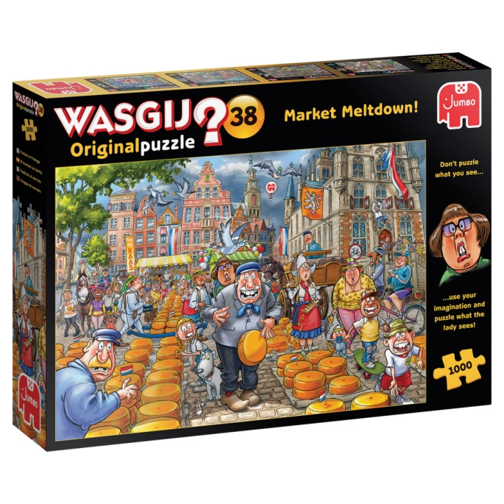 Wasgij Origineel #38, Market Meltdown! 1000 stukjes in de groep SPORT, VRIJE TIJD & HOBBY / Hobby / Puzzel bij TP E-commerce Nordic AB (D02429)