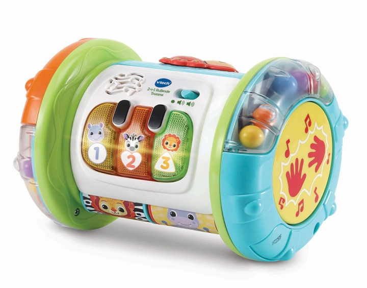 VTech 2- In 1 Rolling Explorer Drum DK (950-562632) in de groep SPEELGOED, KINDER- & BABYPRODUCTEN / Babyspeelgoed / Activiteitenspeelgoed bij TP E-commerce Nordic AB (D02466)