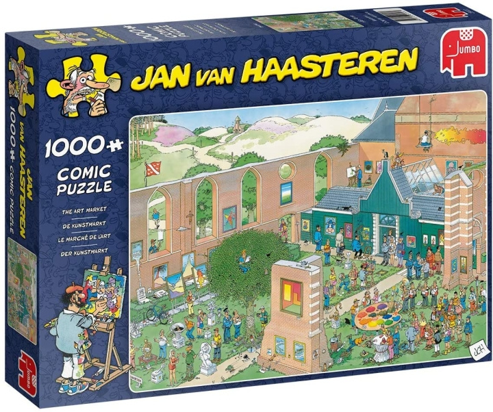 Jan van Haasteren De Kunstmarkt, puzzel van 1000 stukjes (JUM0022) in de groep SPORT, VRIJE TIJD & HOBBY / Hobby / Puzzel bij TP E-commerce Nordic AB (D02492)