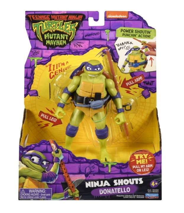 Teenage Mutant Ninja Turtles Turtles Mutant Mayhem - Power Sounds 14cm - Donatello in de groep SPEELGOED, KINDER- & BABYPRODUCTEN / Speelgoed / Figuren, Miniaturen & accessoires bij TP E-commerce Nordic AB (D02528)