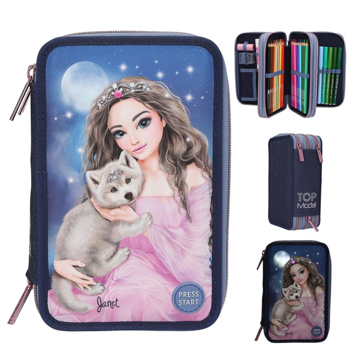 TOPModel Triple Pencil Case LED WOLF ( 0413150 ) in de groep SPEELGOED, KINDER- & BABYPRODUCTEN / Speelgoed / Tekenen & Tellen bij TP E-commerce Nordic AB (D02536)