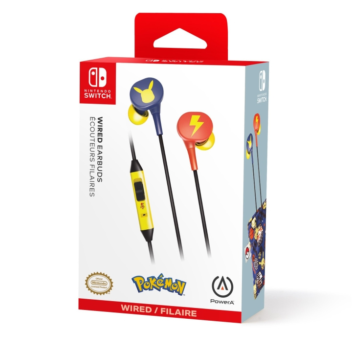 PowerA NSW bedrade oordopjes - Pokémon Pikachu Blossom in de groep HOME ELECTRONICS / Spelconsoles en accessoires / Nintendo Switch / Accessoires bij TP E-commerce Nordic AB (D02578)