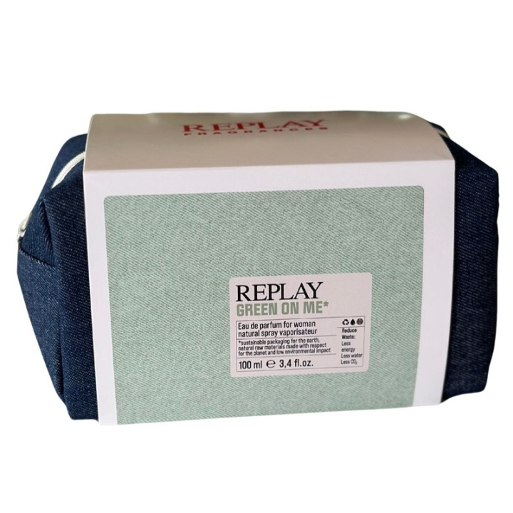 Replay Giftset Replay Green On Me Woman Edp 100ml + Pochette in de groep BEAUTY & HEALTH / Cadeausets / Cadeausets voor haar bij TP E-commerce Nordic AB (D03073)